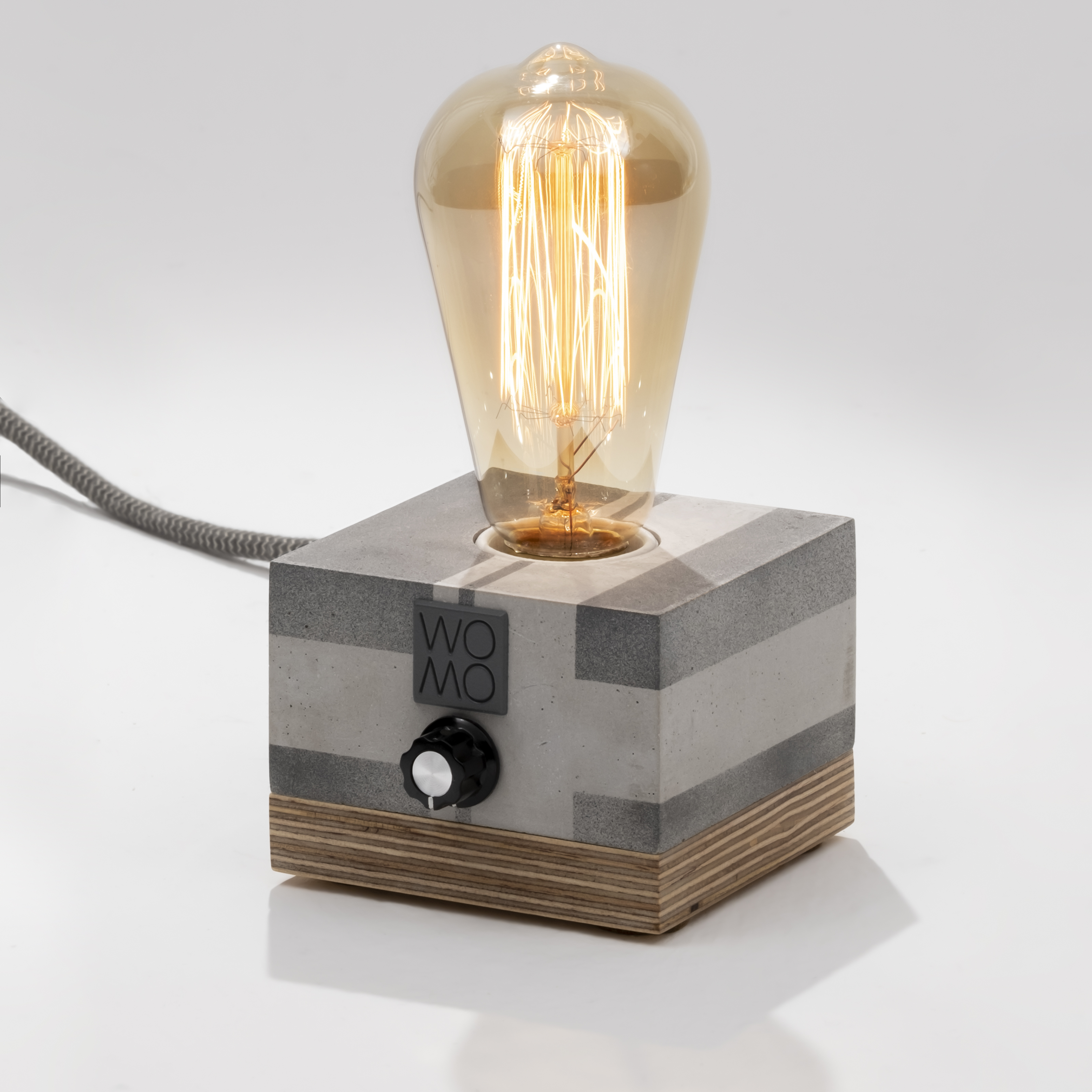 Circuit Antresit Concrete Table Lamp with Dimmer - Cylinder